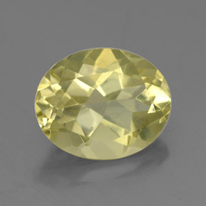 Quarzo naturale giallo da 3,32 ct, taglio ovale, VVS