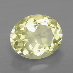 Quarzo naturale giallo da 3,44 ct, taglio ovale, VVS-VS
