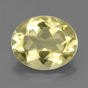 Quarzo naturale giallo da 2,88 ct, taglio ovale, VVS-VS