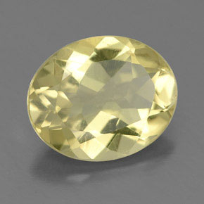 Quarzo naturale giallo da 2,88 ct, taglio ovale, VVS-VS