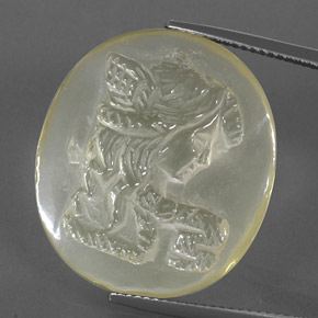 Quarzo naturale giallo da 23,82 ct, forma fantasia, trasparente