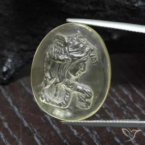 23.79ct Naturale Giallo chiaro Quarzo, Ovale, Trasparente