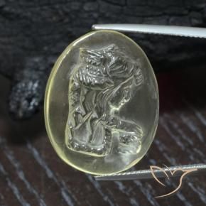 Quarzo Giallo chiaro naturale da 23.79 ct, Ovale, Trasparente