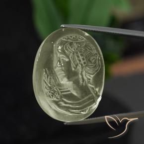 Quarzo Giallo chiaro naturale da 30.34 ct, Ovale, Trasparente
