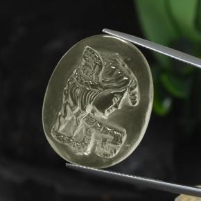 Quarzo naturale giallo da 25,27 ct, taglio ovale, trasparente