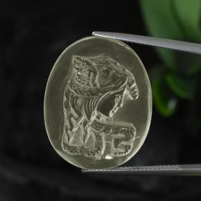Quarzo naturale giallo da 25,27 ct, taglio ovale, trasparente