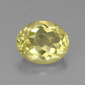 Quarzo naturale giallo da 3,51 ct, taglio ovale, VS
