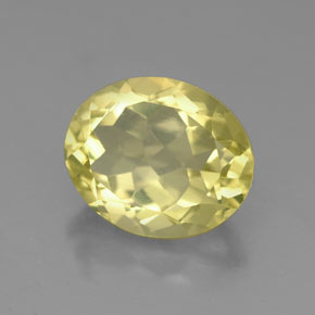 Quarzo naturale giallo da 3,51 ct, taglio ovale, VS