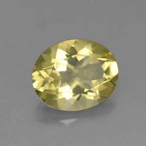 Quarzo naturale giallo da 2,79 ct, taglio ovale, VVS-VS