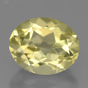 Quarzo naturale giallo da 3,82 ct, taglio ovale, VS