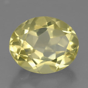 Quarzo naturale giallo da 3,82 ct, taglio ovale, VS