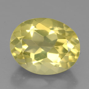 Quarzo naturale giallo da 3,62 ct, taglio ovale, VS