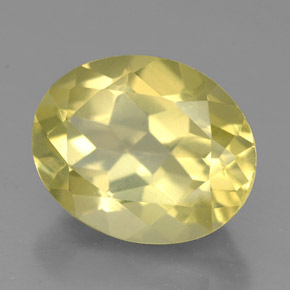 Quarzo naturale giallo da 3,62 ct, taglio ovale, VS