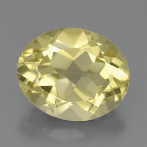 Quarzo naturale giallo da 3,43 ct, taglio ovale, VS