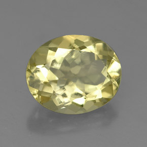 Quarzo naturale giallo da 3,22 ct, taglio ovale, VVS-VS
