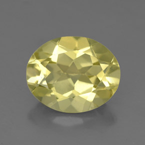 Quarzo naturale giallo da 2,87 ct, taglio ovale, VS