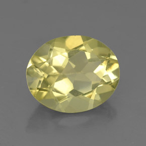 Quarzo naturale giallo da 2,87 ct, taglio ovale, VS