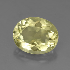 Quarzo naturale giallo da 3,56 ct, taglio ovale, VS
