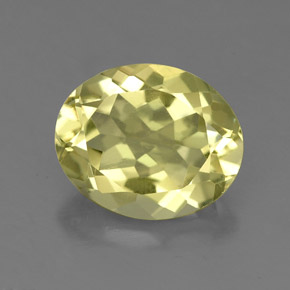 Quarzo naturale giallo da 3,18 ct, taglio ovale, VS