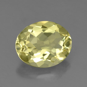Quarzo naturale giallo da 3,18 ct, taglio ovale, VS