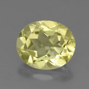 Quarzo naturale giallo da 3,28 ct, taglio ovale, VS