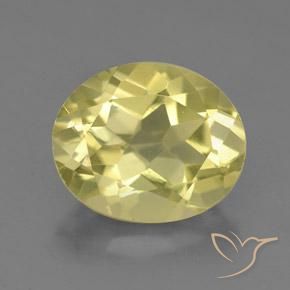 3.49ct Naturale Giallo molto pallido Quarzo, Ovale, VVS-VS, Photo A