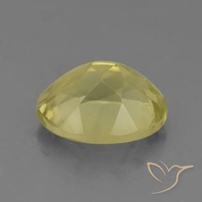 Quarzo Giallo molto pallido naturale da 3.49 ct, Ovale, VVS-VS