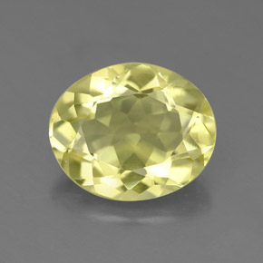Quarzo naturale giallo da 2,94 ct, taglio ovale, VS