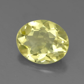Quarzo naturale giallo da 2,94 ct, taglio ovale, VS