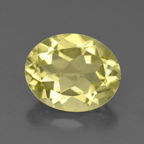 Quarzo naturale giallo da 3,37 ct, taglio ovale, VVS-VS