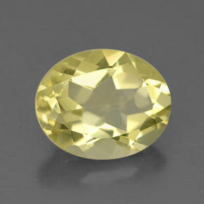 Quarzo naturale giallo da 3,37 ct, taglio ovale, VVS-VS