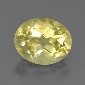 Quarzo naturale giallo da 3,65 ct, taglio ovale, VVS-VS