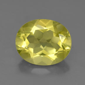 Quarzo naturale giallo da 3,31 ct, taglio ovale, VS