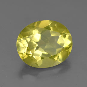 Quarzo naturale giallo da 3,31 ct, taglio ovale, VS