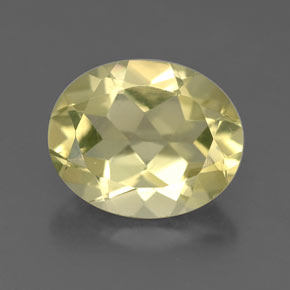 Quarzo naturale giallo da 3,17 ct, taglio ovale, VS