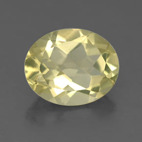 Quarzo naturale giallo da 3,17 ct, taglio ovale, VS
