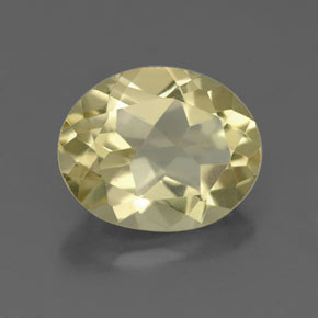 Quarzo naturale giallo da 2,96 ct, taglio ovale, VVS-VS