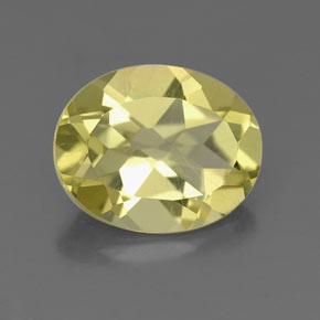 Quarzo naturale giallo da 3,11 ct, taglio ovale, VS