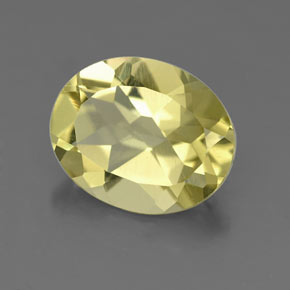 Quarzo naturale giallo da 3,11 ct, taglio ovale, VS