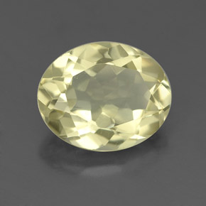 Quarzo naturale giallo da 3,18 ct, taglio ovale, VVS-VS