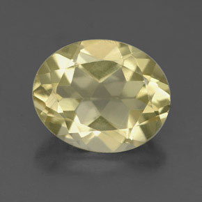 Quarzo naturale giallo da 3,38 ct, taglio ovale, VVS-VS