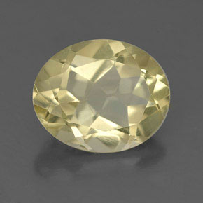 Quarzo naturale giallo da 3,38 ct, taglio ovale, VVS-VS