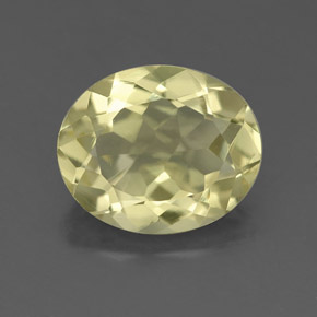 Quarzo naturale giallo da 2,89 ct, taglio ovale, VS