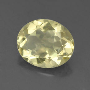 Quarzo naturale giallo da 2,89 ct, taglio ovale, VS