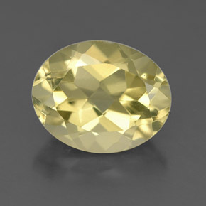 Quarzo naturale giallo da 3,54 ct, taglio ovale, VS