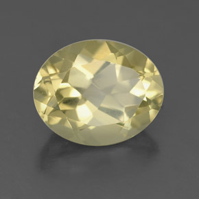 Quarzo naturale giallo da 3,54 ct, taglio ovale, VS