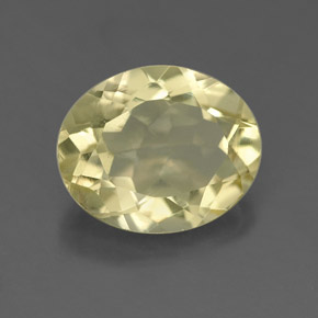 Quarzo naturale giallo da 3,28 ct, taglio ovale, VS