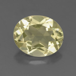 Quarzo naturale giallo da 3,34 ct, taglio ovale, VS