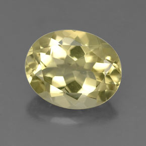Quarzo naturale giallo da 3,21 ct, taglio ovale, VS