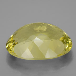Quarzo naturale giallo da 28,91 ct, taglio ovale, VVS-VS